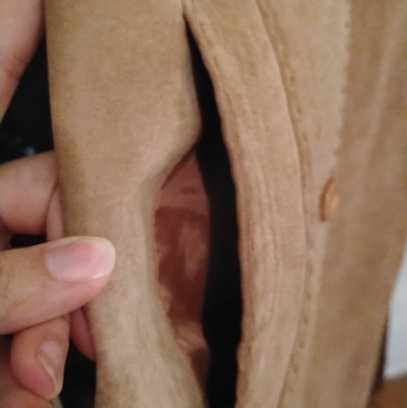 Tan Suede Long jacket - Picture 4 of 10